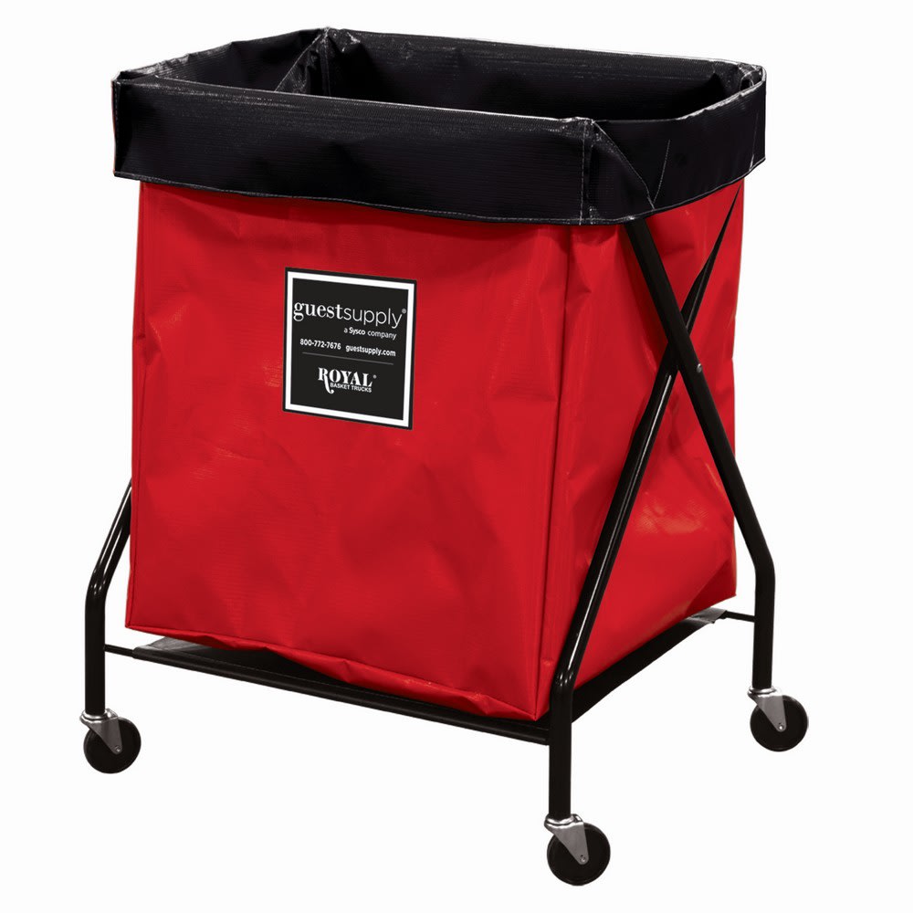 GuestSupply US | Royal Basket 8 Bushel X-Frame Cart, Red